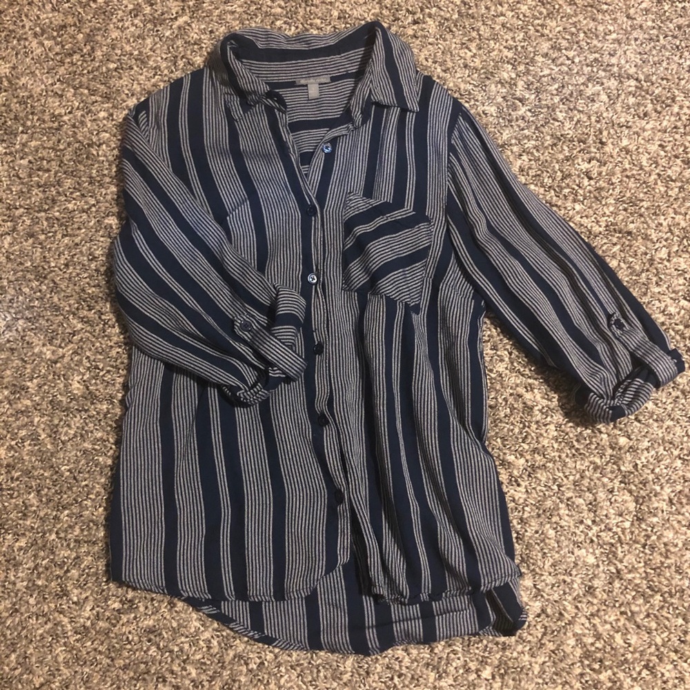 3/$20 Women’s Striped Button-Down Shirt